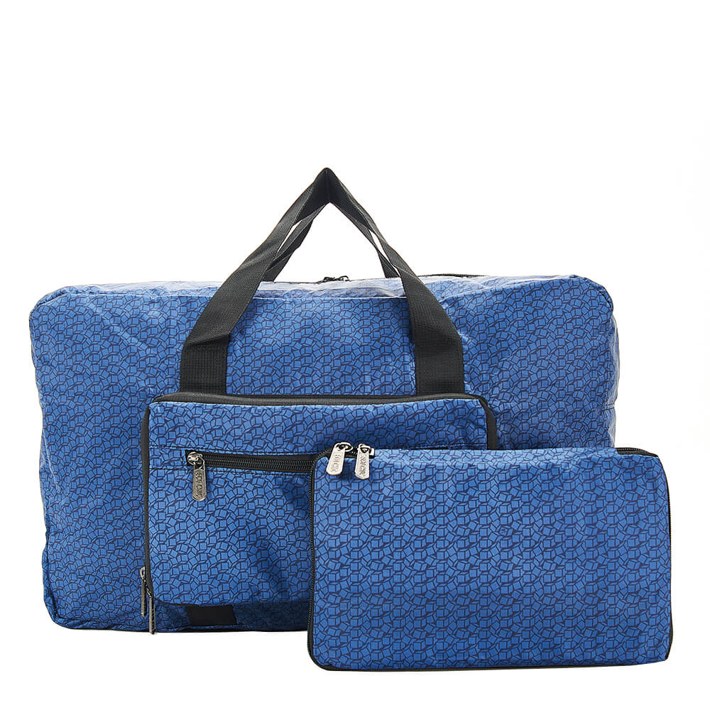 Navy Disrupted Cubes Holdall