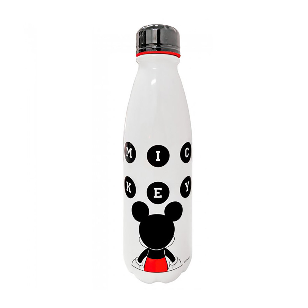 Mickey Daily Aluminium Bottle 600 ml Black Dots Rps