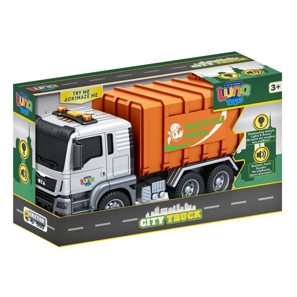 Απορριμματοφόρο Friction Luna Toys 1:14