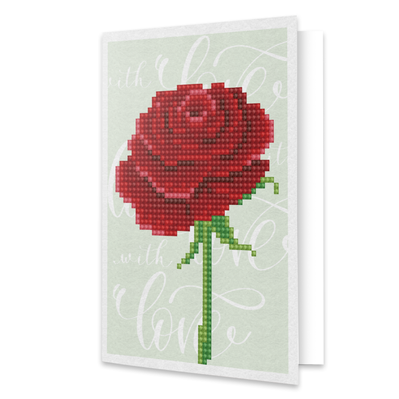 DD Greeting Card Love Rose