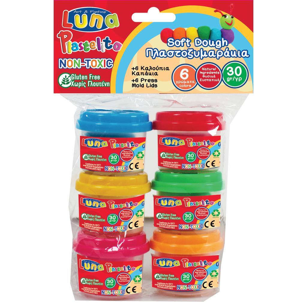 Πλαστοζυμαράκι 30gr x 6 Χρώματα Luna Toys