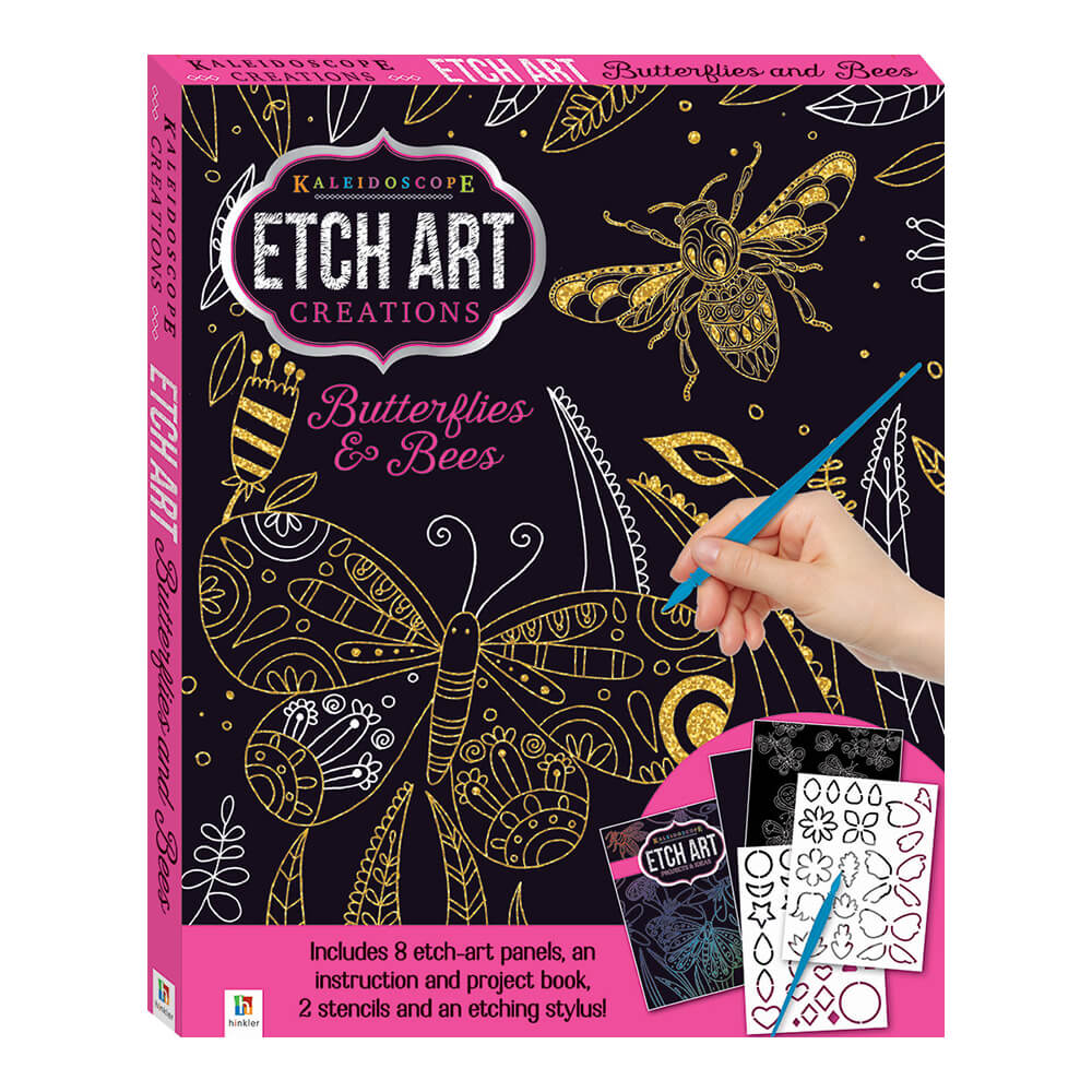 Kaleidoscope Etch Art Mini Kit: Butterflies and Bees