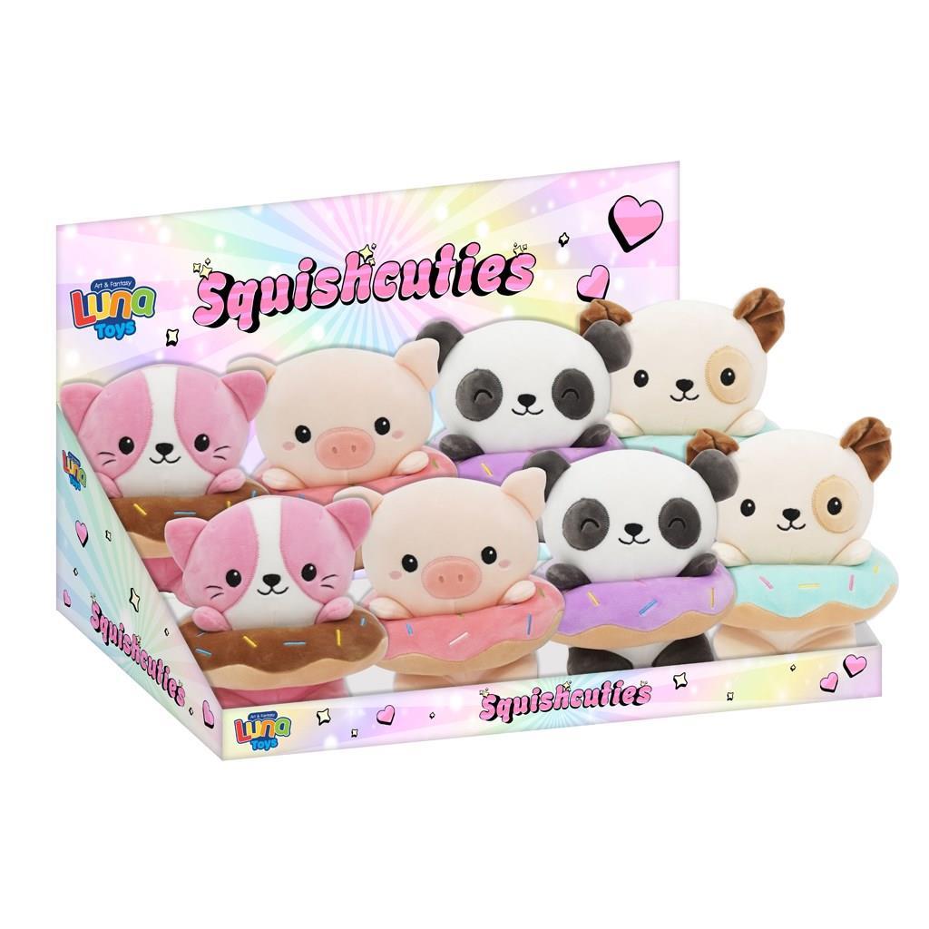 Λούτρινα Ζωάκια Donuts Luna Toys Squishcuties 21 εκ. 4 Σχέδια