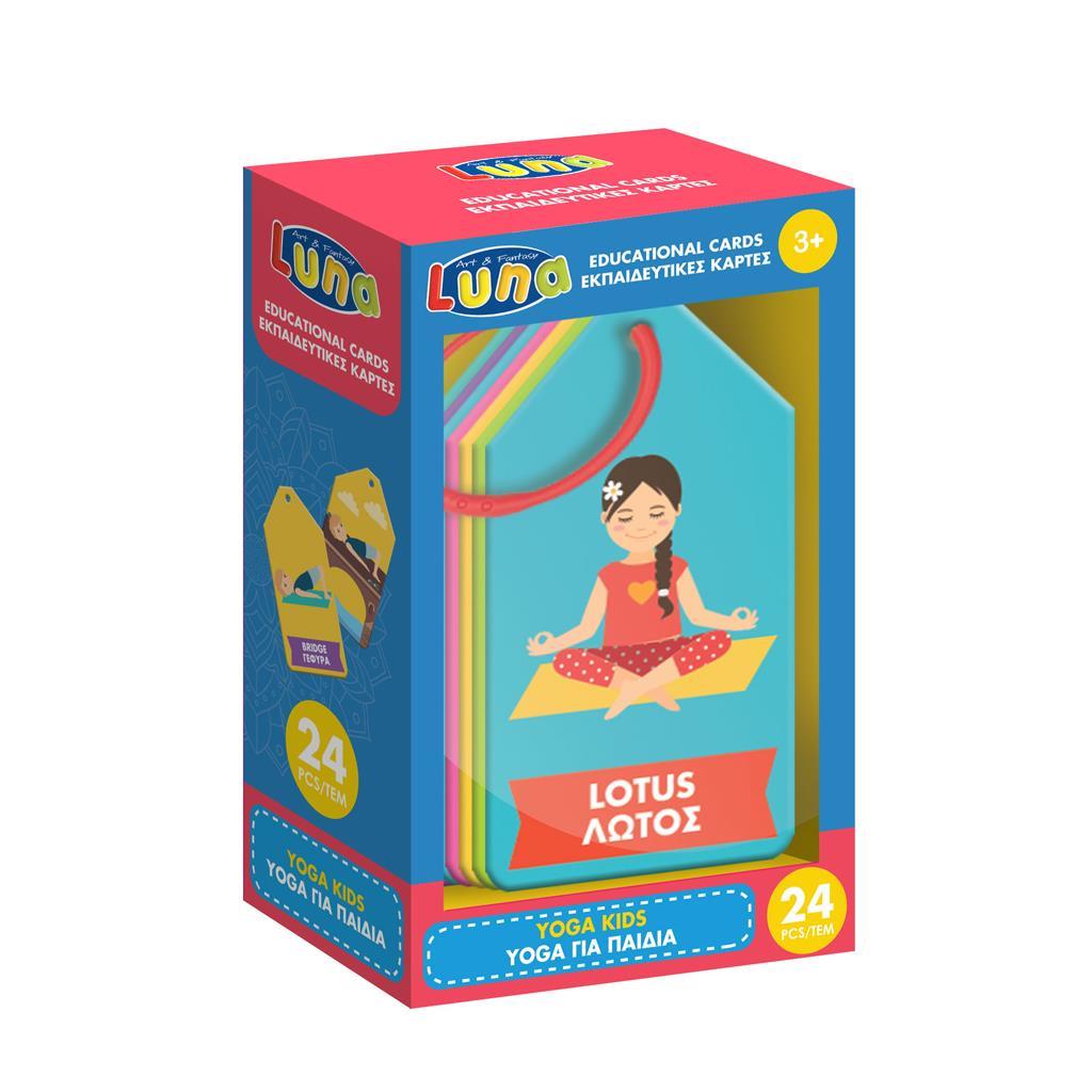 Eκπαιδευτικές Κάρτες Yoga για Παιδιά 24Τμχ. Luna Toys