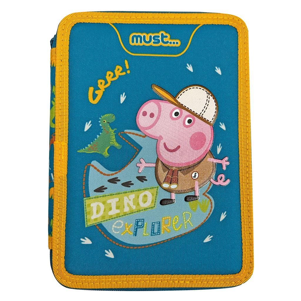 Σχολική Κασετίνα Διπλή Γεμάτη George Pig Dino Explorer Must