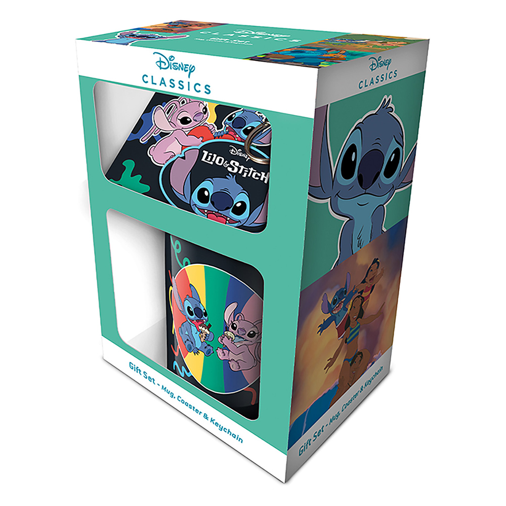 Lilo & Stitch (You 're my fave) Mug Coaster Keychain Gift Set