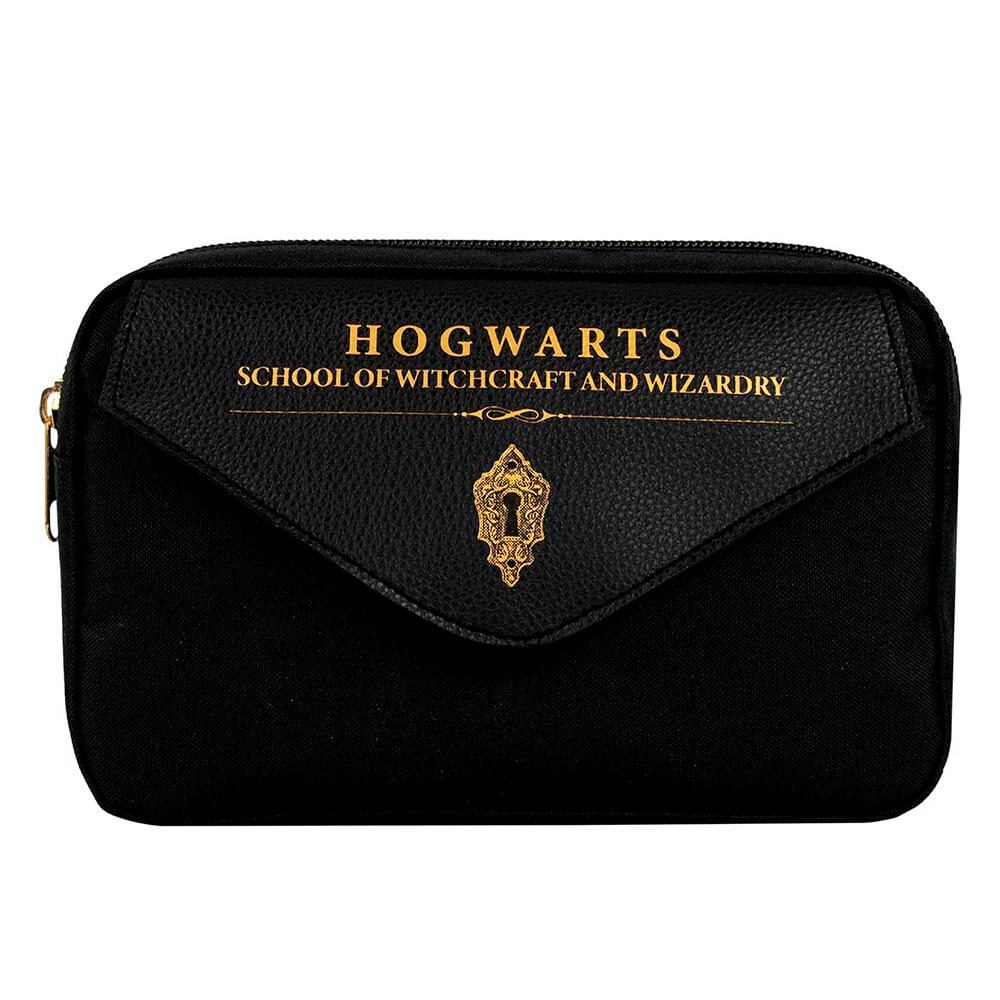 Harry Potter PU Multi Pocket Pencil Case -  Hogwarts Shield