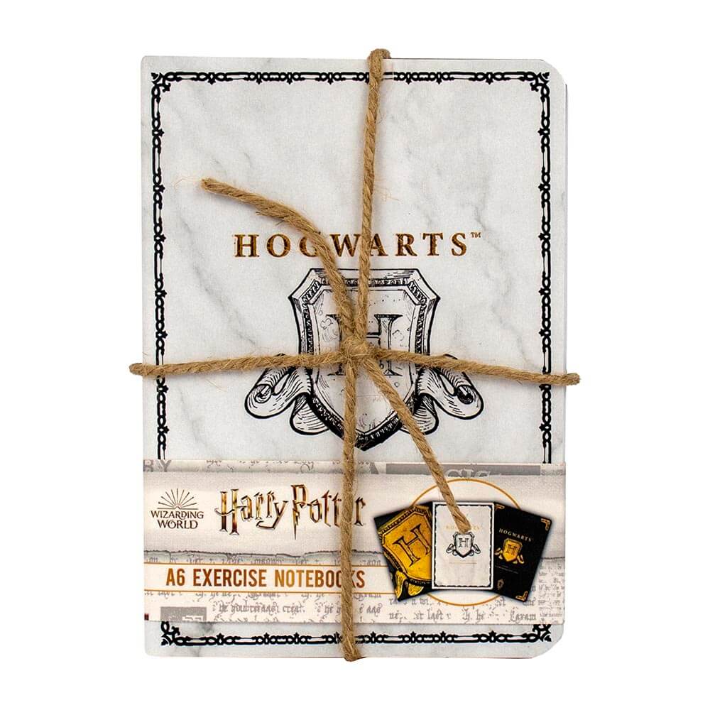 Harry Potter A6 Notebooks 3pk - Hogwarts Shield