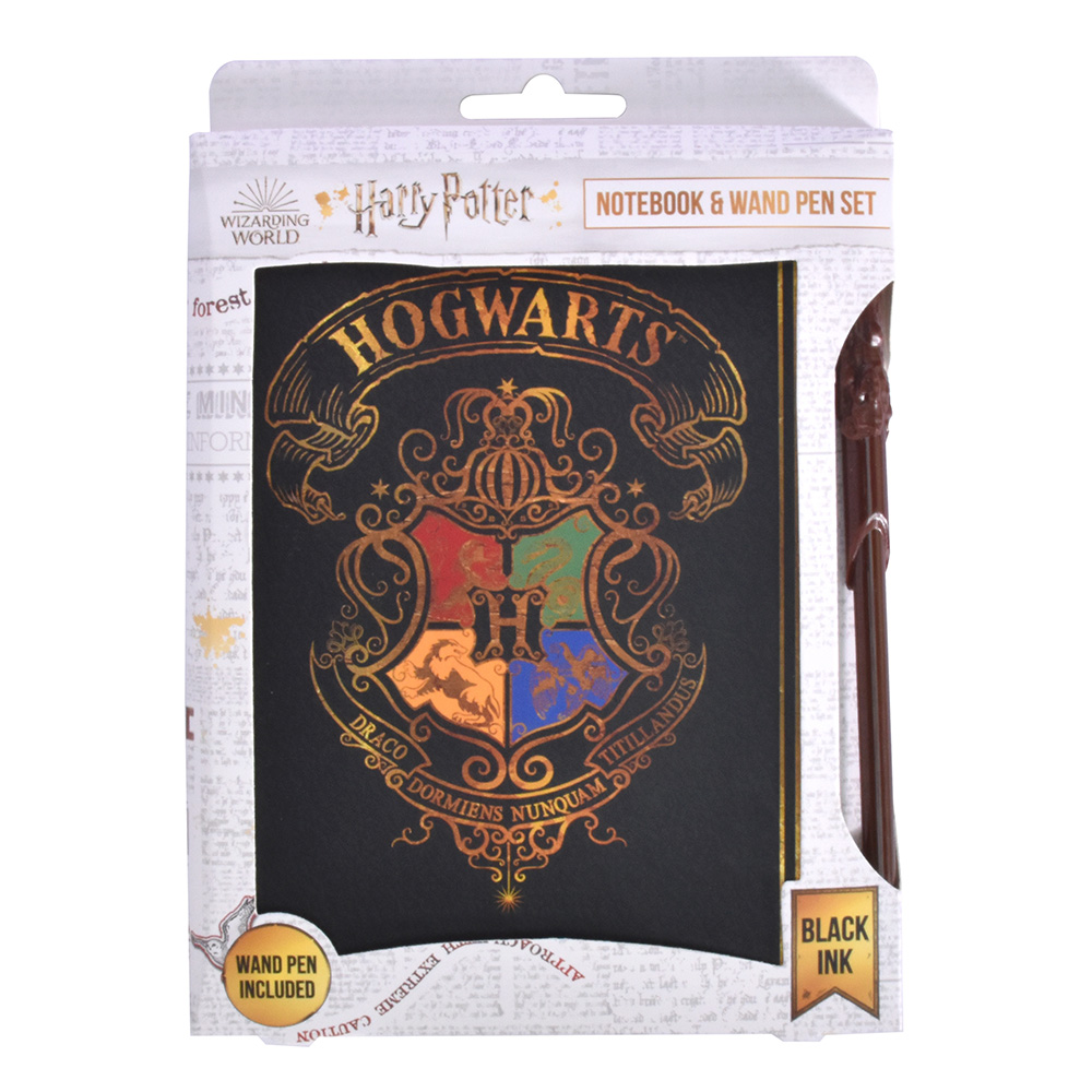 Harry Potter Notebook & Pen Set - Colourful Crest