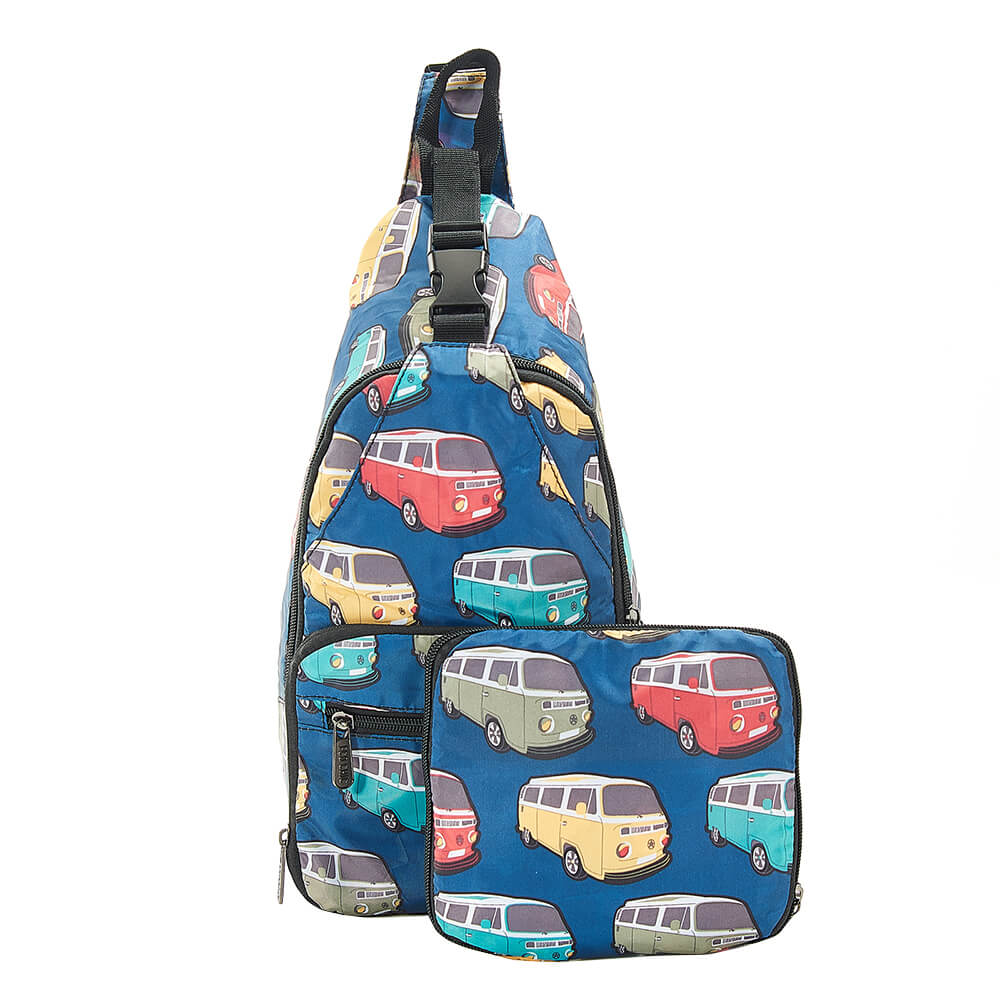 Teal Camper Vans Cross Body