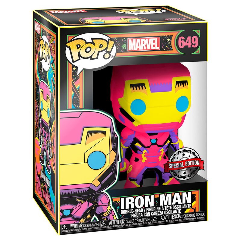 POP figure Marvel Iron Man Black Light Exclusive