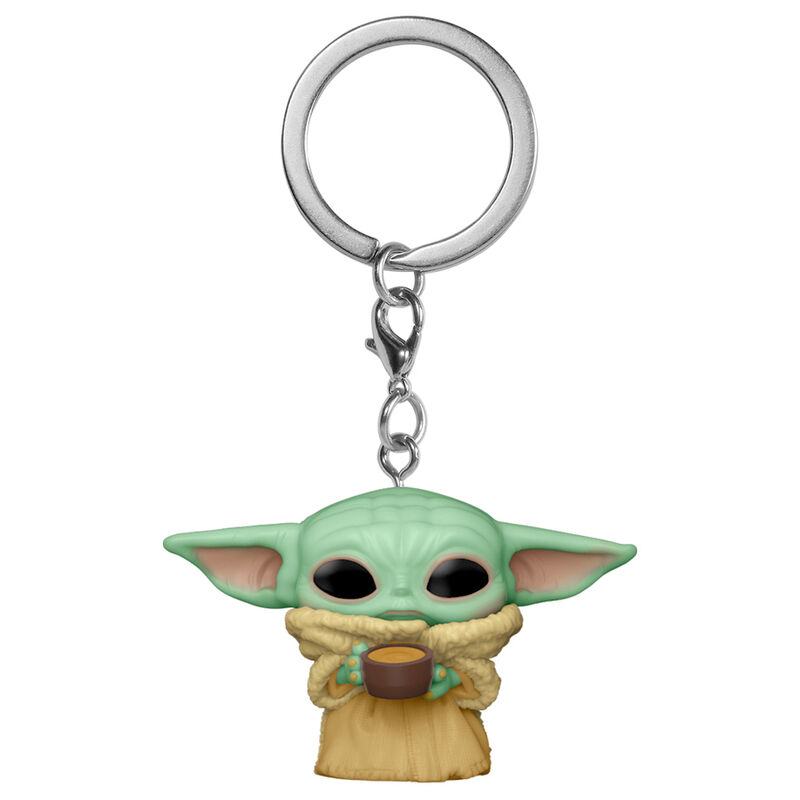 Pocket POP keychain Star Wars The Mandalorian Yoda The Child with Cup