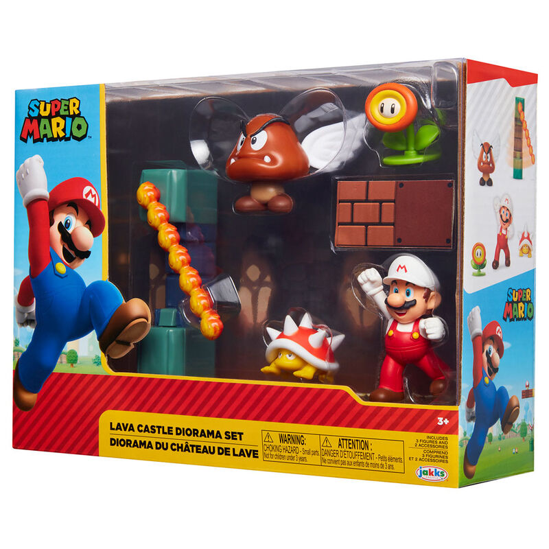 Nintendo Super Mario Lava Castle diorama set