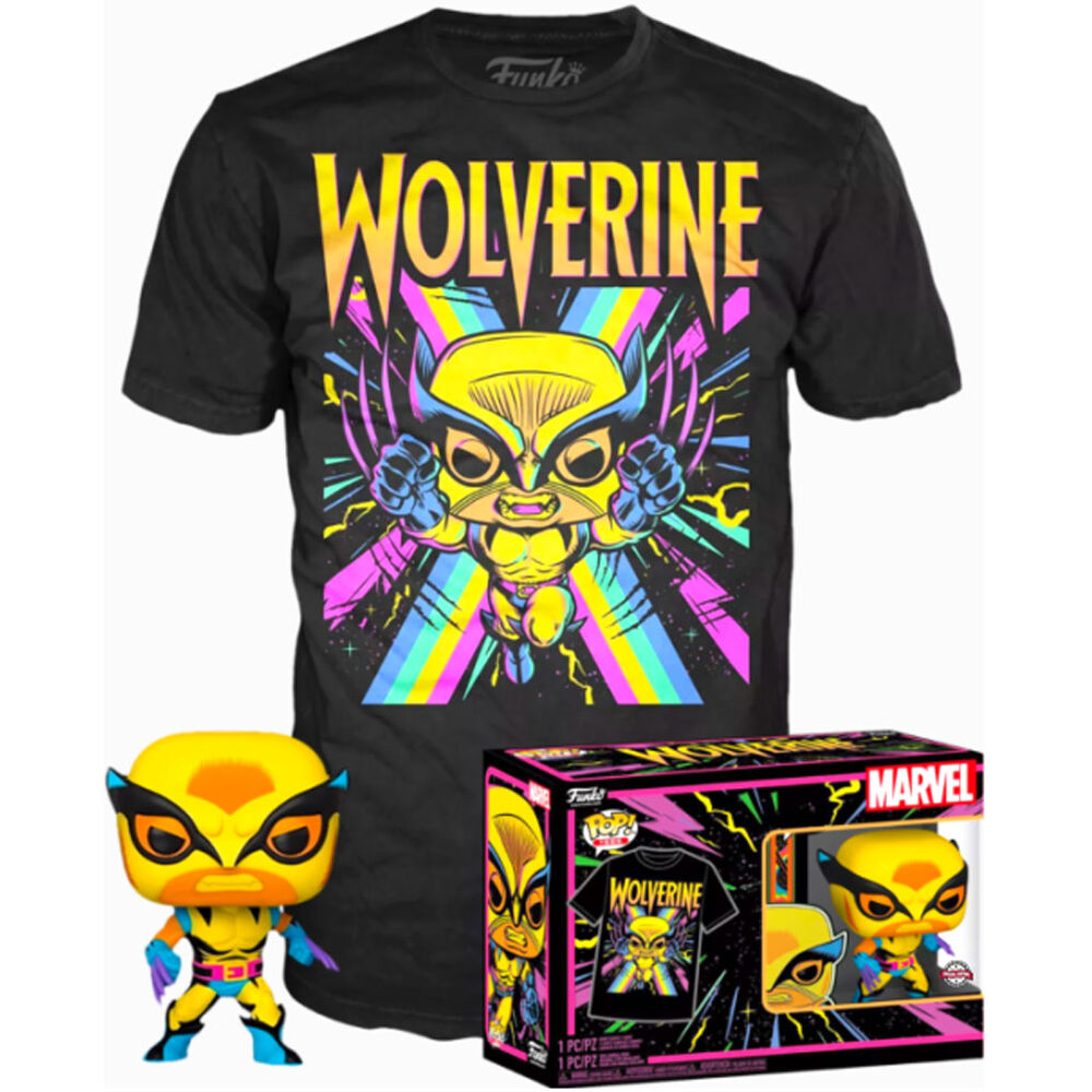 Set figure POP & Tee Marvel Wolverine Black Light