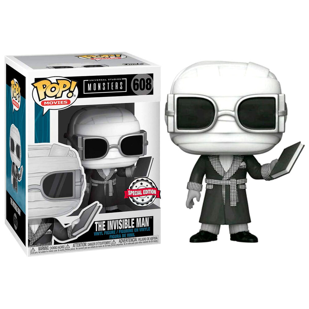 POP figure Universal Monsters Invisible Man Black and White Exclusive