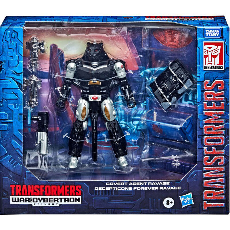 Transformers War From Cybertron Covert Agent Ravage + Decepticon Forever Ravage figures set 15cm