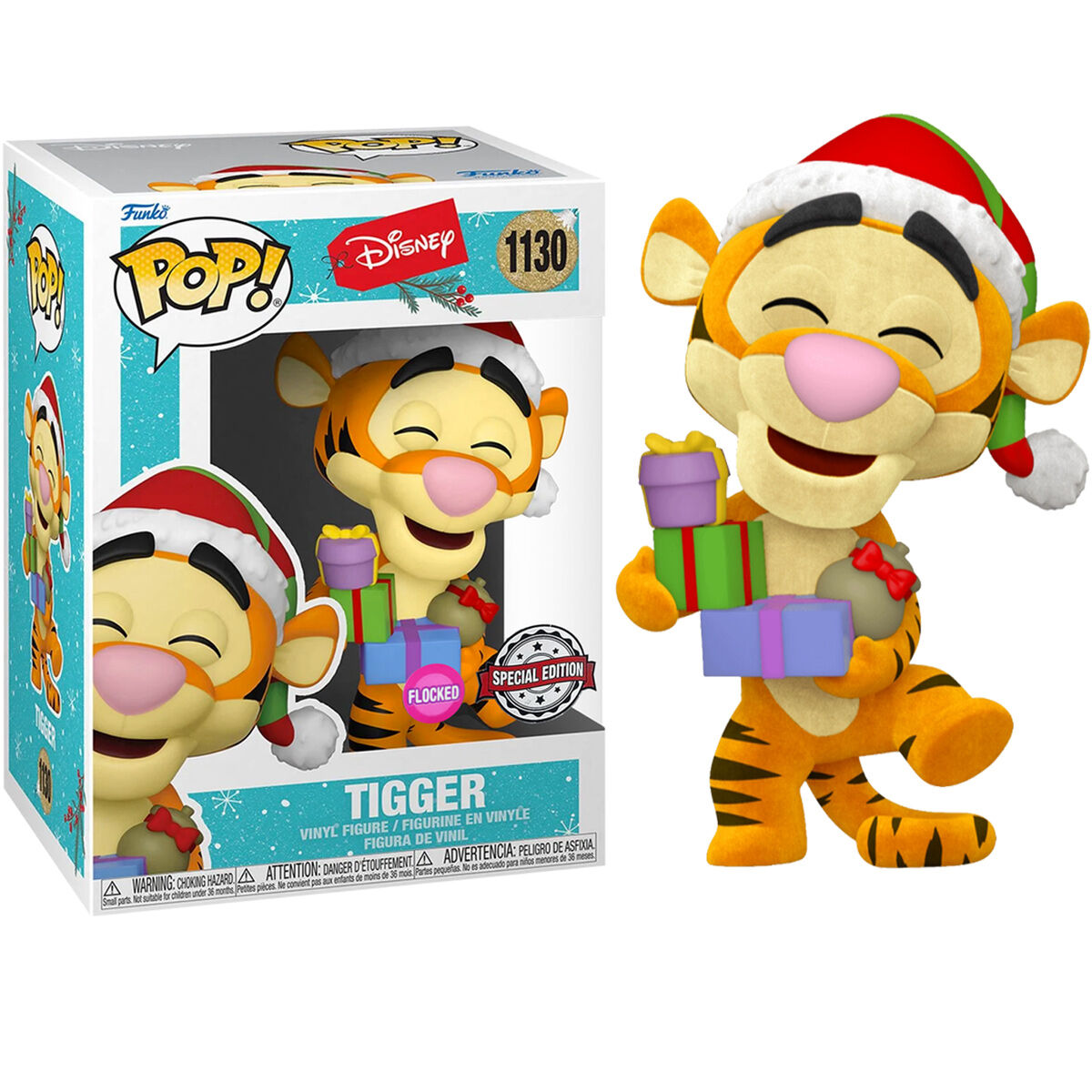 POP figure Disney Holiday Tigger Flocked Exclusive