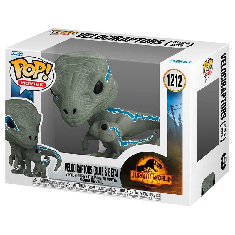 POP figure Jurassic World 3 Velociraptors Blue & Beta