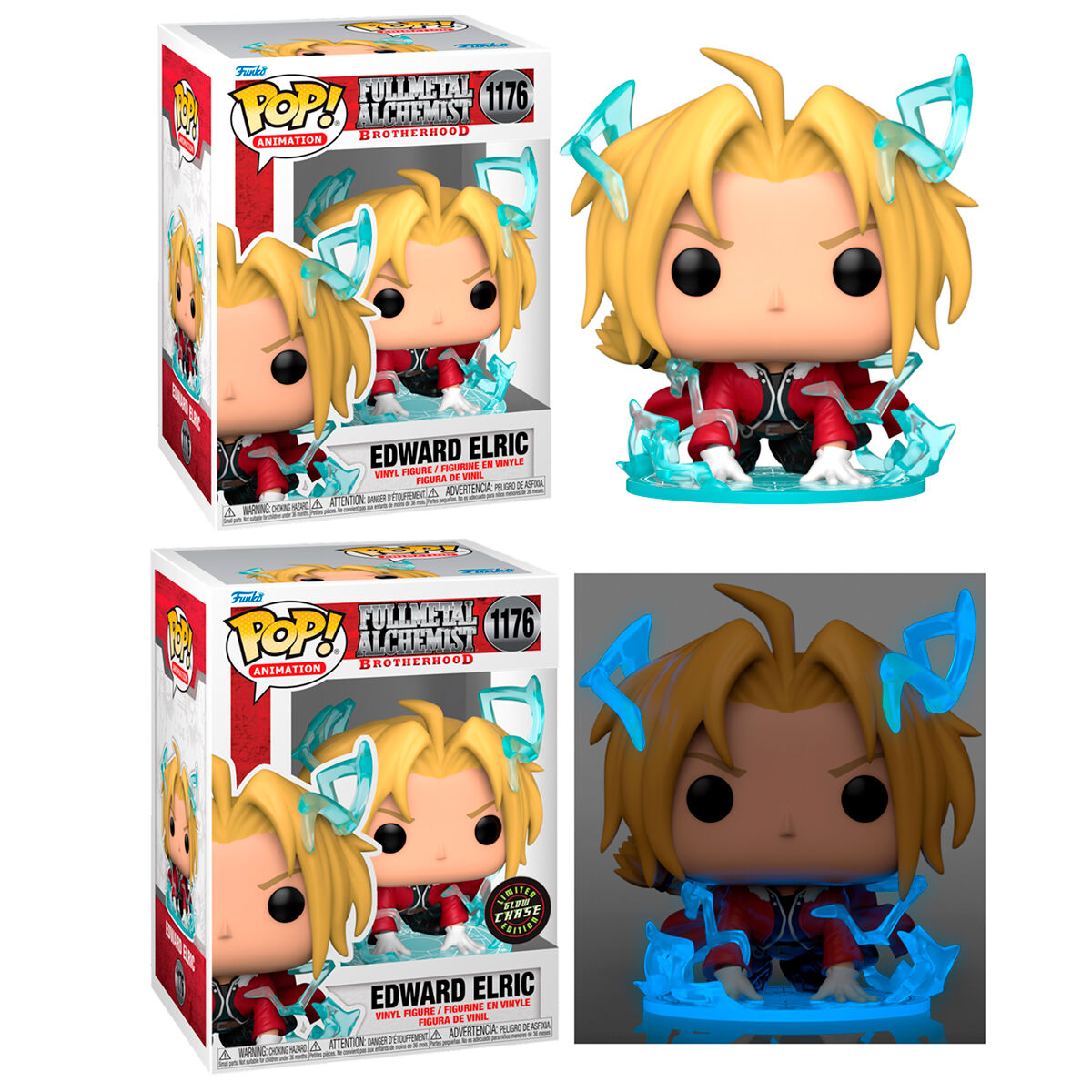 Pack 6 POP figures Full Metal Alchemist Edward Elric 5+1 Chase