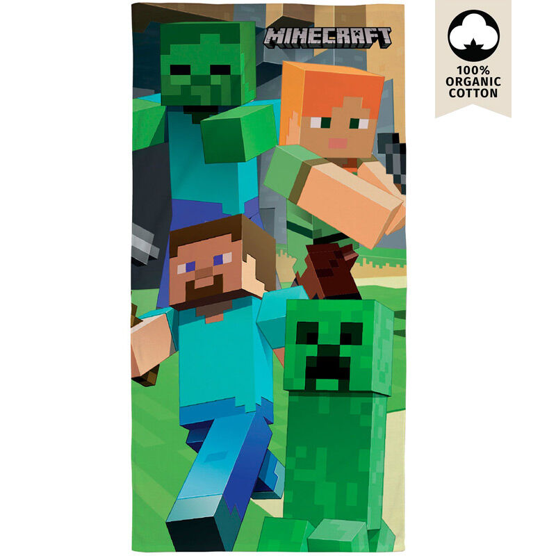 Minecraft cotton beach towel