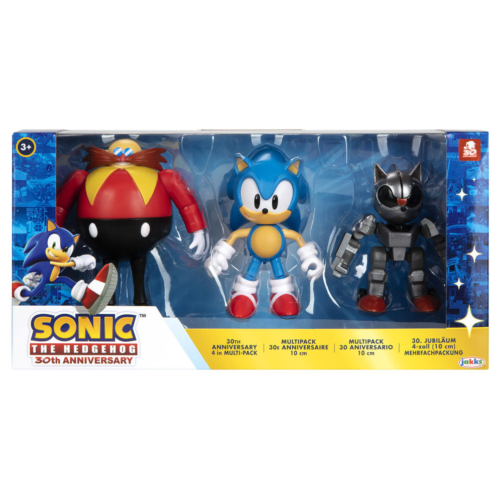 Sonic The Hedgehog 30th Anniversary pack 3 figures 10cm