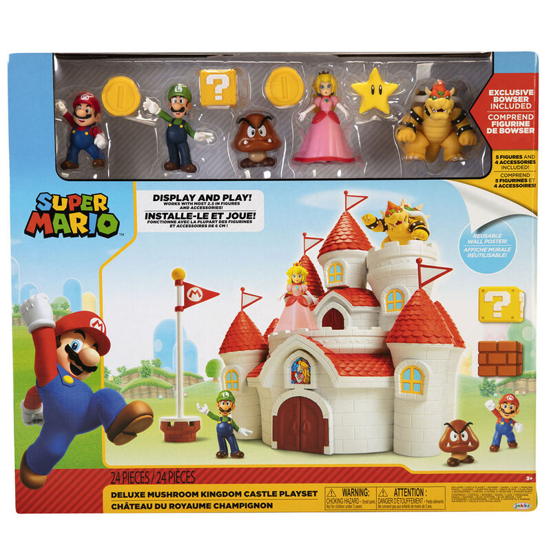 Super Mario Bros Mushroom Kingdom Deluxe Castle playset