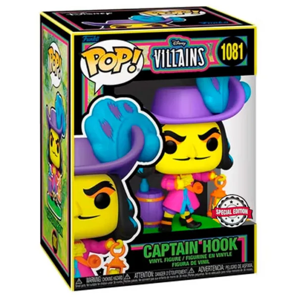 POP figure Disney Villains Hook Black Light Exclusive