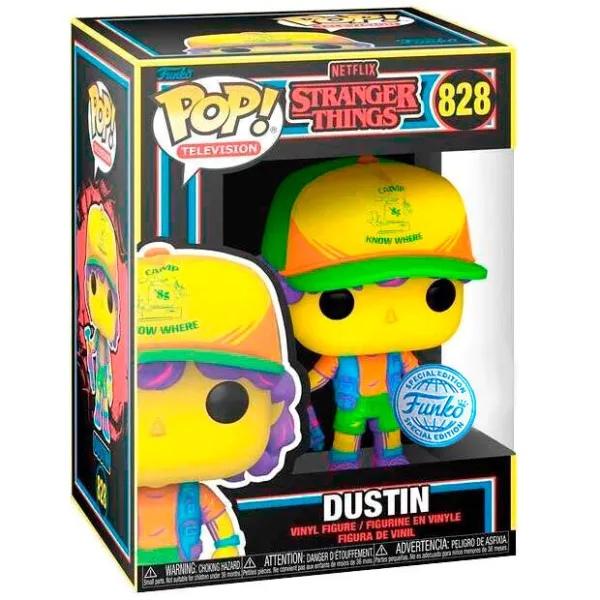 POP figure Stranger Things Dustin in Beef Black Light Exclusive