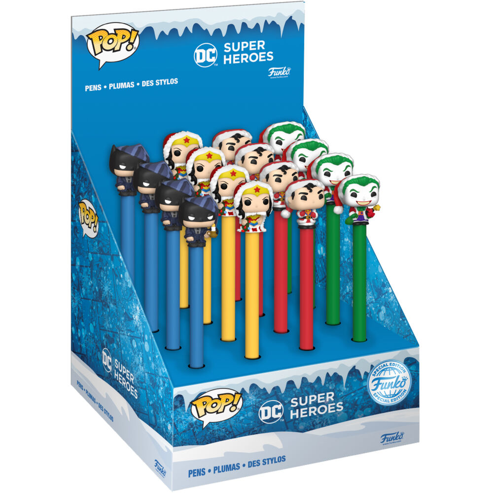 DC Comics Holiday Super Heroes assorted pen