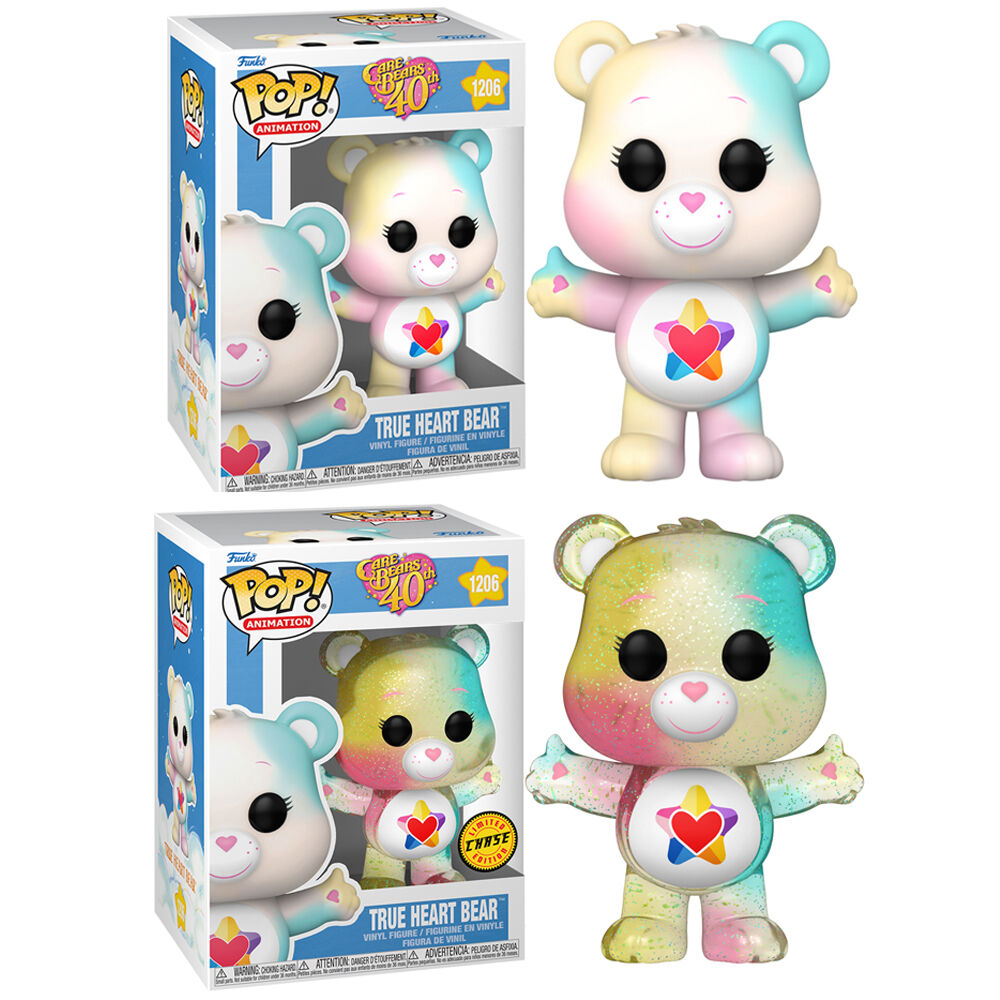 Pack 6 POP figures Care Bears 40th Anniversary True Heart Bear 5 + 1 Chase