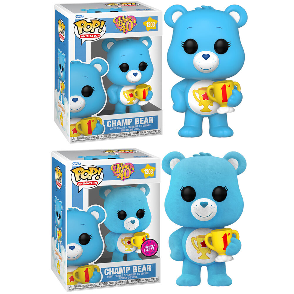 Pack 6 POP figures Care Bears 40th Anniversary Champ Bear 5 + 1 Chase