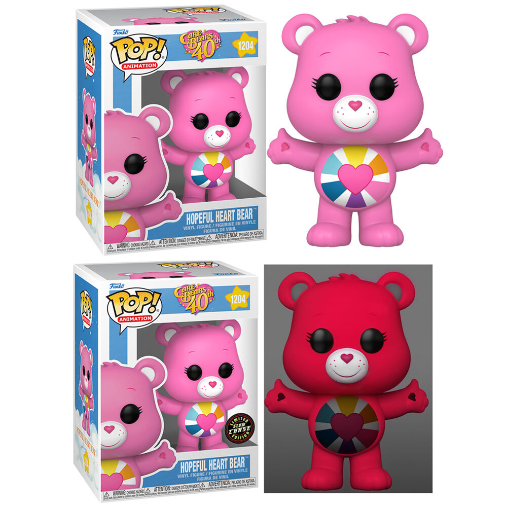 Pack 6 POP figures Care Bears 40th Anniversary Hopeful Heart Bear 5 + 1 Chase