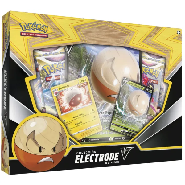 Spanish Pokemon Electrode Hisui V Collectible card game box