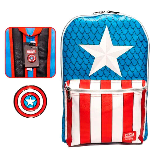 Loungefly Marvel Captain America backpack with pin 45cm