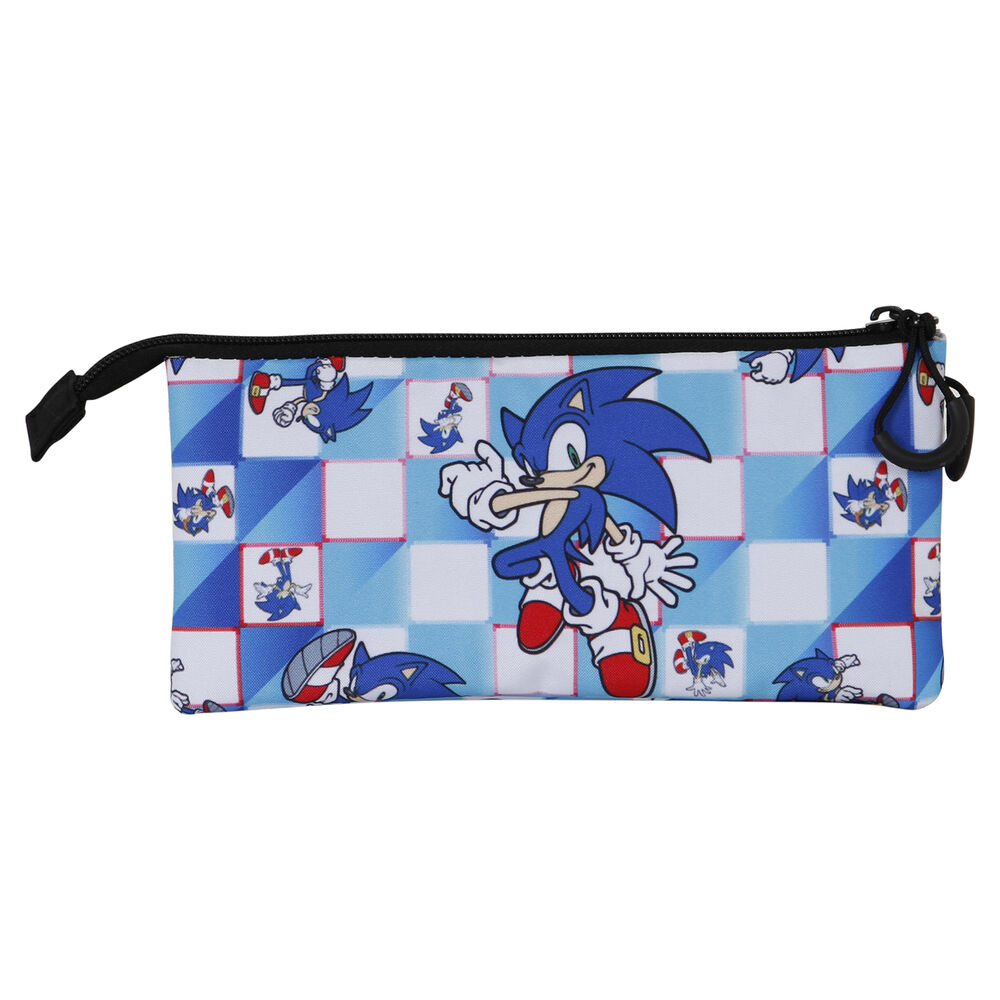 Sonic The Hedgehog Blue Lay triple pencil case