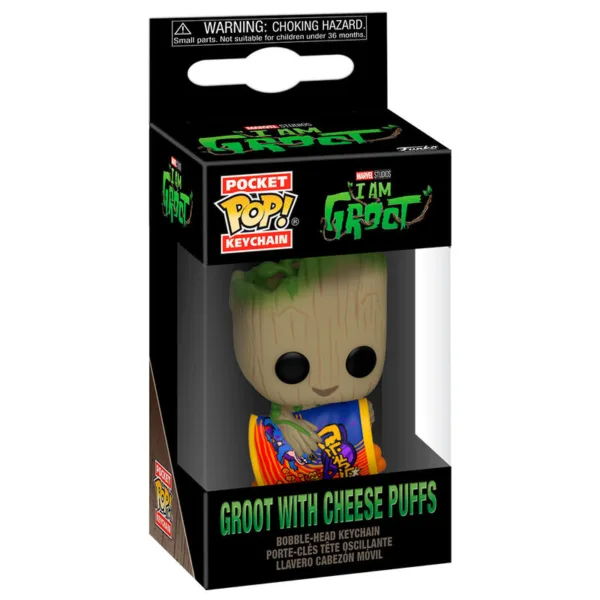 Pocket POP Keychain Marvel I am Groot - Groot with Cheese Puffs