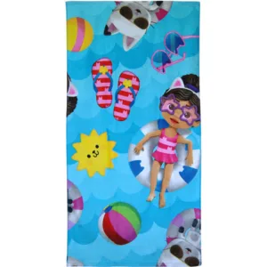 Gabbys Dollhouse cotton beach towel