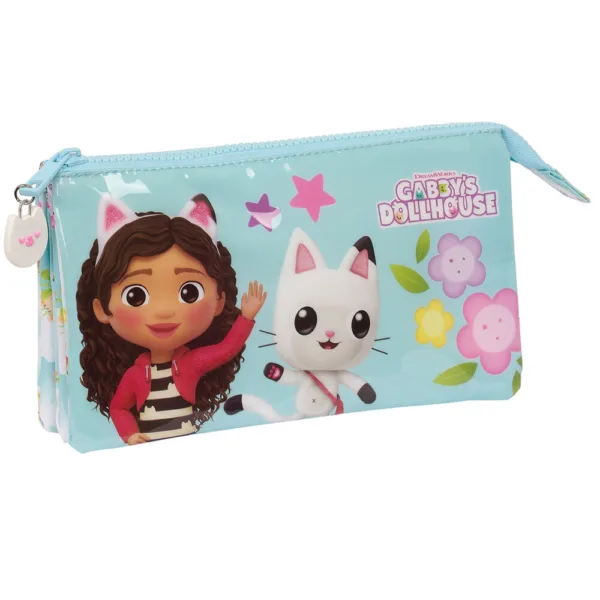 Gabbys Dollhouse triple pencil case