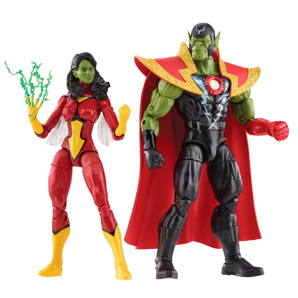 Marvel Avengers Beyond Earth Mightiest Skrull Queen & Super Skrull figures 15cm