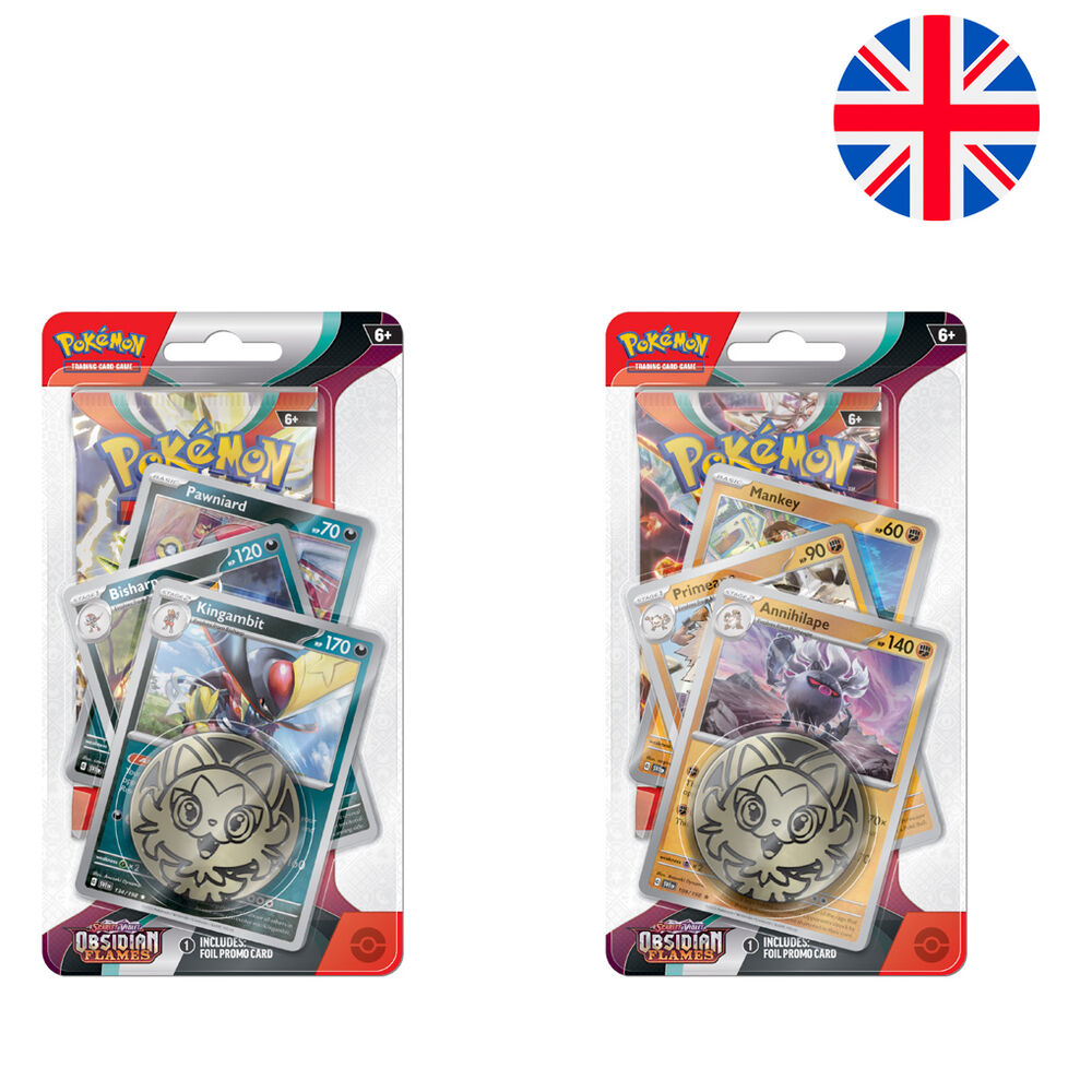 English Pokemon Scarlet and Purple Obsidian Flames trading card game blister assorted