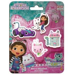 Gabbys Dollhouse 4 erasers set