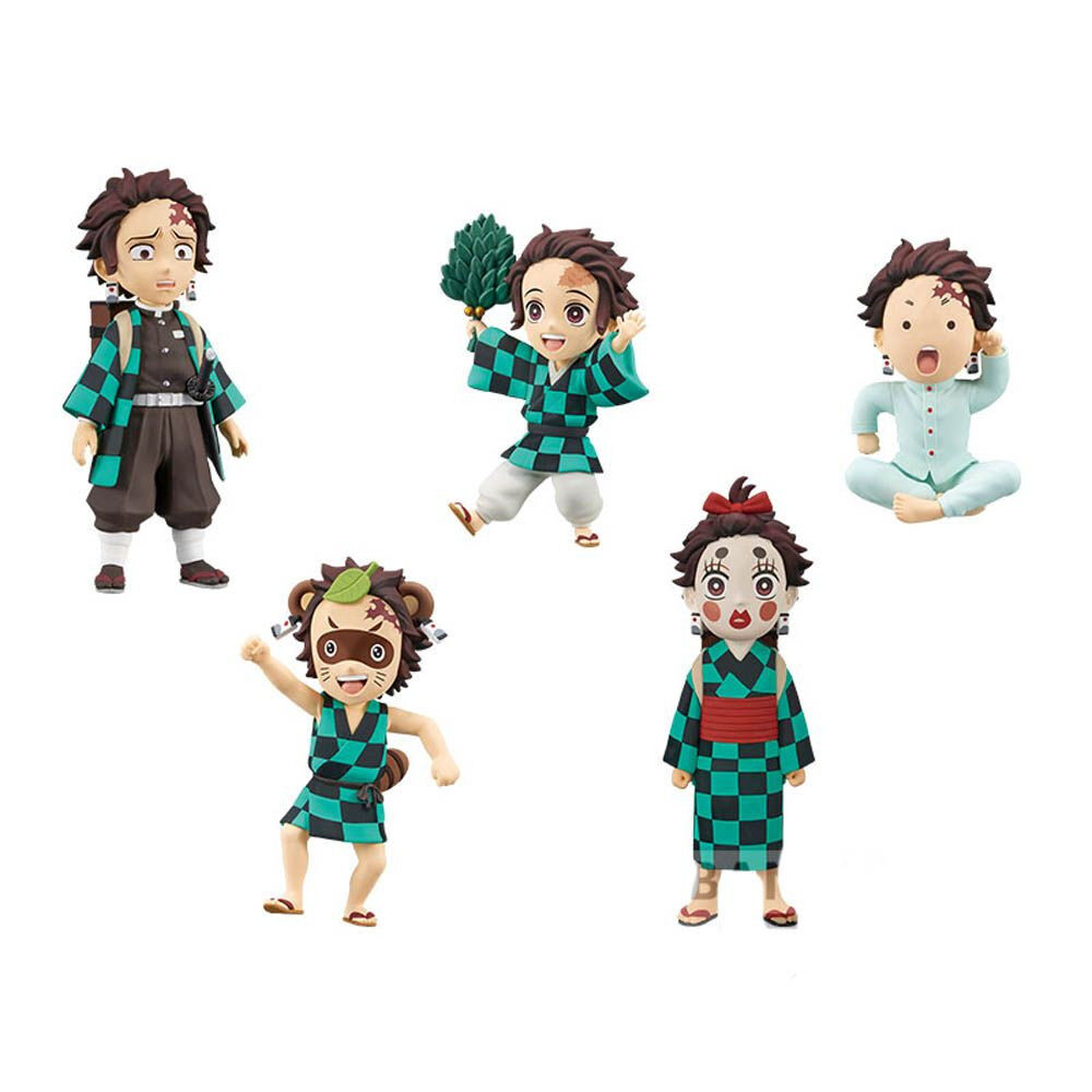 Pack 12 figures Demon Slayer Kimetsu no Yaiba Tanjiro Kamado assorted 7cm