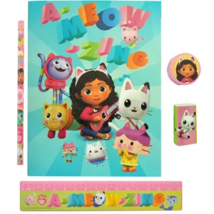 Gabbys Dollhouse stationery set 5pcs