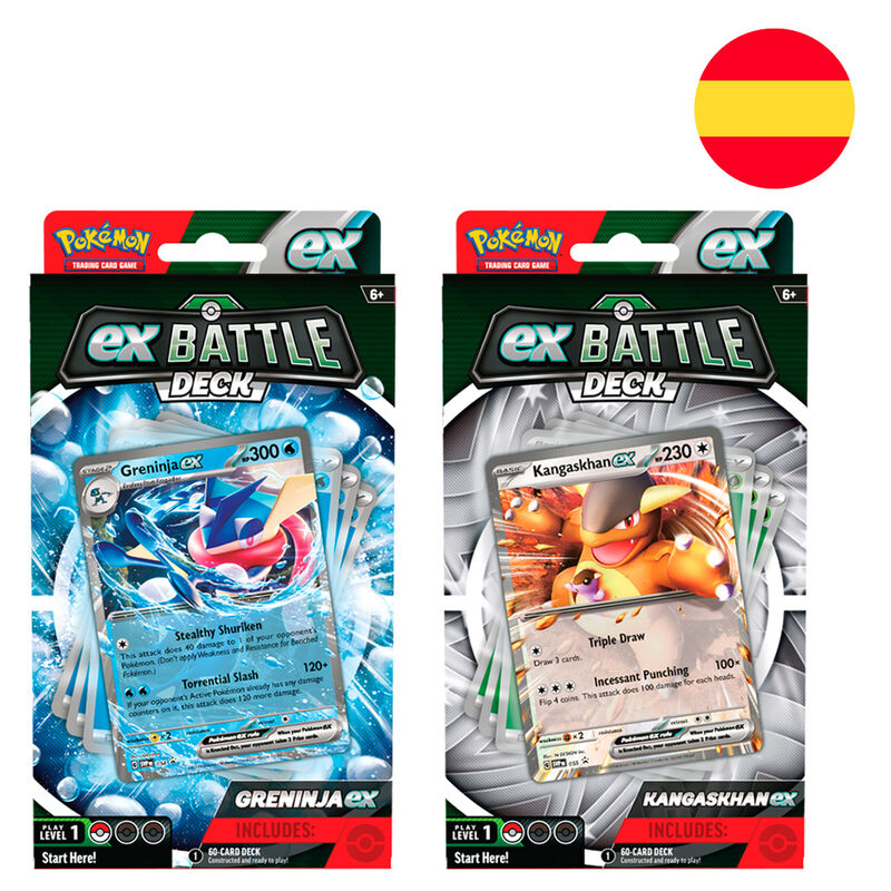 Spanish Pokemon Greninja & Kangaskhan deck collectible card game