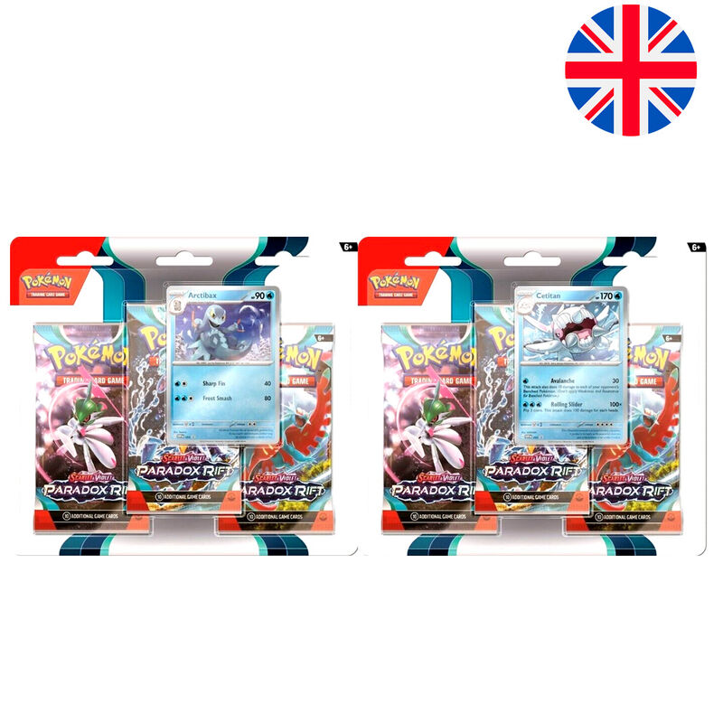 English Pokemon Scarlet & Violet Paradox Rift blister set of collectible cards