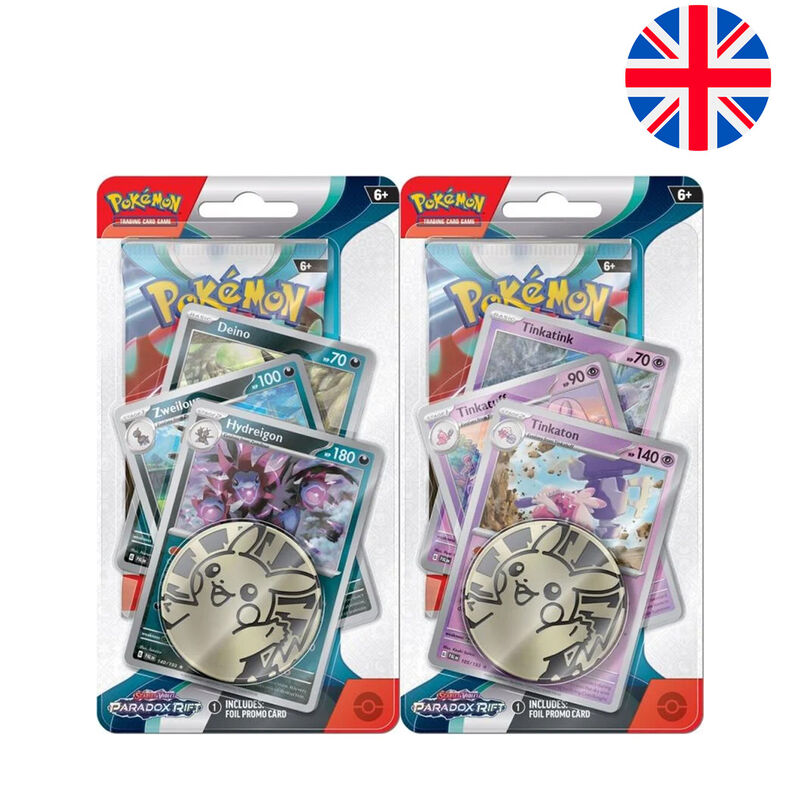 English Pokemon Scarlet & Violet Paradox Rift Blister set of collectible cards