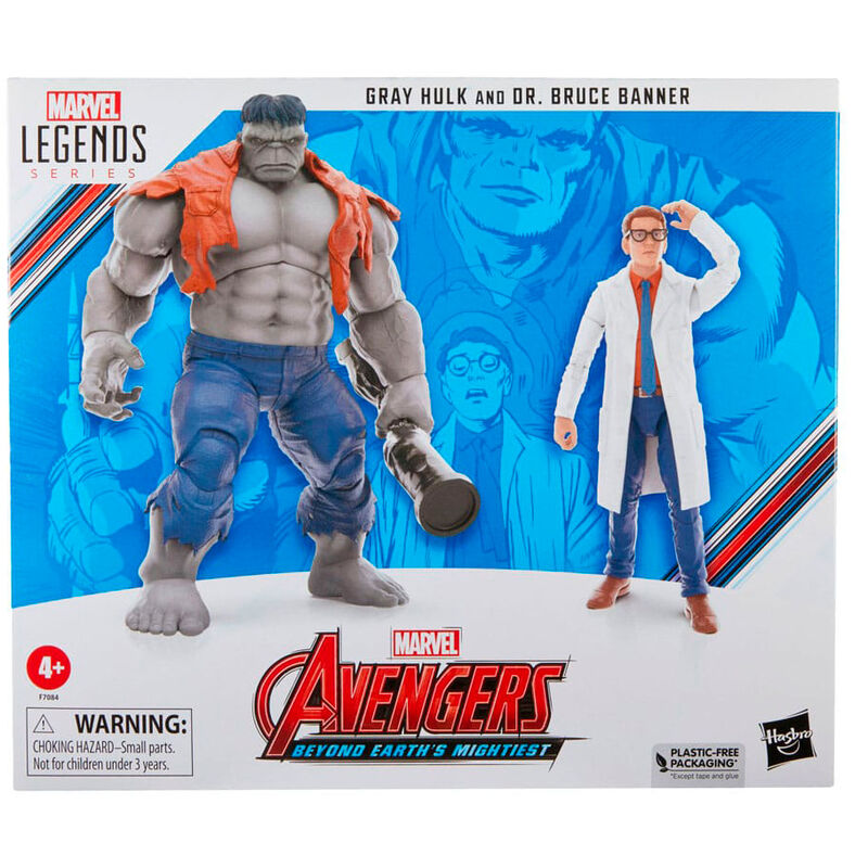 Marvel Avengers Beyond Earths Mightiest Gray Hulk & Dr. Bruce Banner figures 15cm