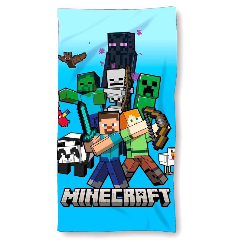 Minecraft cotton beach towel