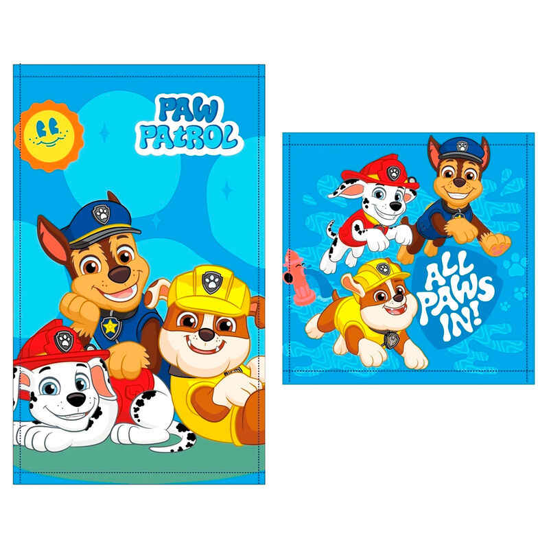 Paw Patrol set 2 cotton bath towels