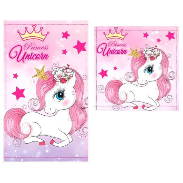 Unicorn set 2 cotton bath towels